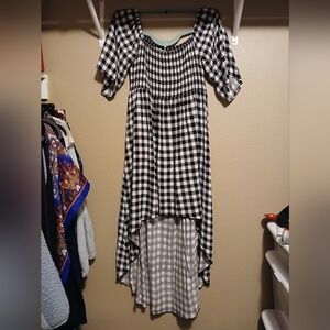 Crazy Train Black and White High Low Dress - Size XL